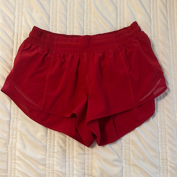lululemon athletica Shorts Red Lululemon Hotty Hot Shorts 25 Poshmark